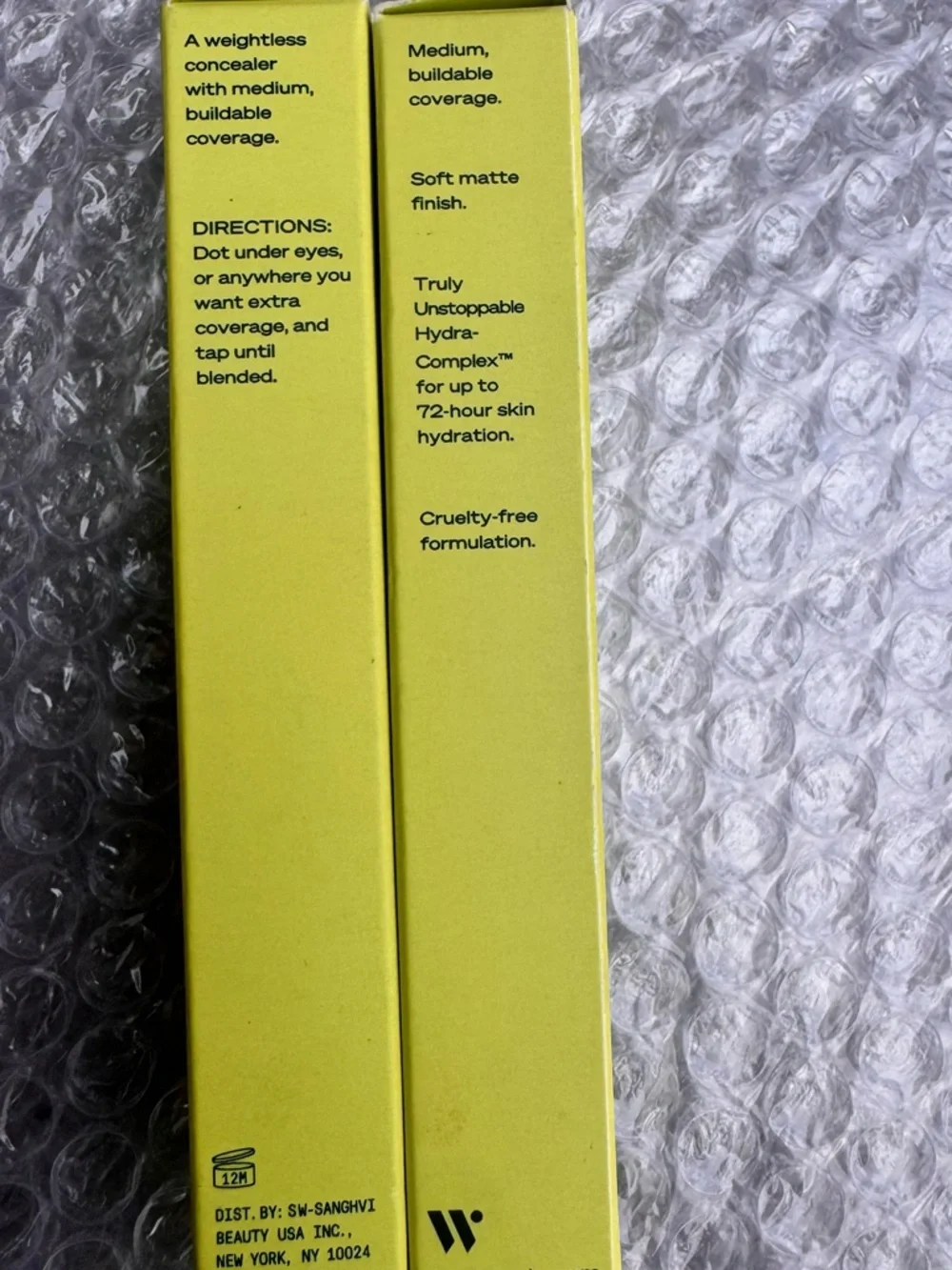 Wyn Beauty 'Nothing To See' Soft Matte Creamy Concealer - Yellow Packaging